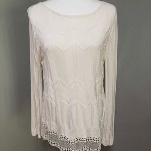 WHBM sweater tunic w/lace detailing Small